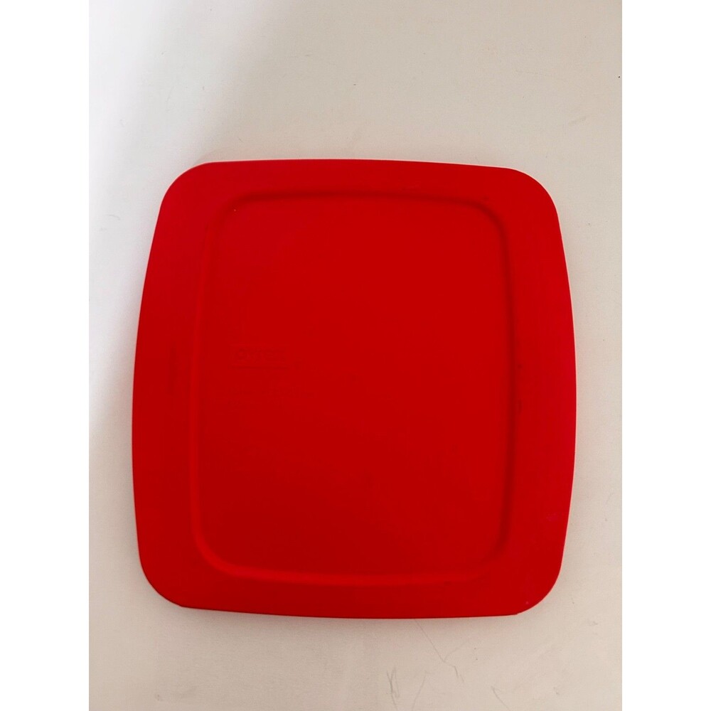 Pyrex Red Rectangular Storage Container Lid - Picture 2 of 7